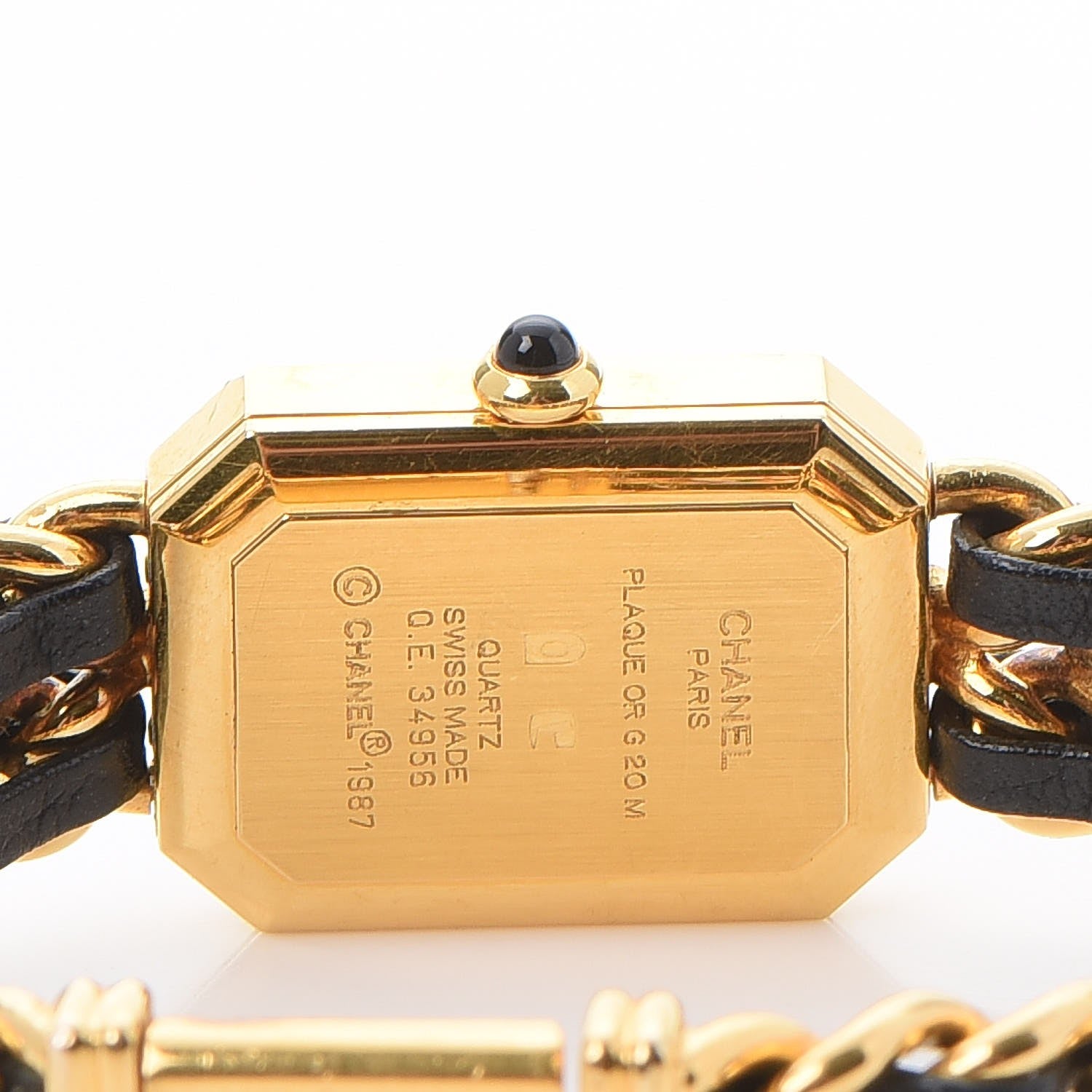 Chanel Stainless Steel Lambskin 20mm Chain Premiere Quartz Watch Gold S 7 of 8