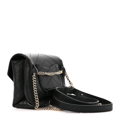 Chanel Calfskin Chevron Stitched Coco Waist Bag Black 3 of 11