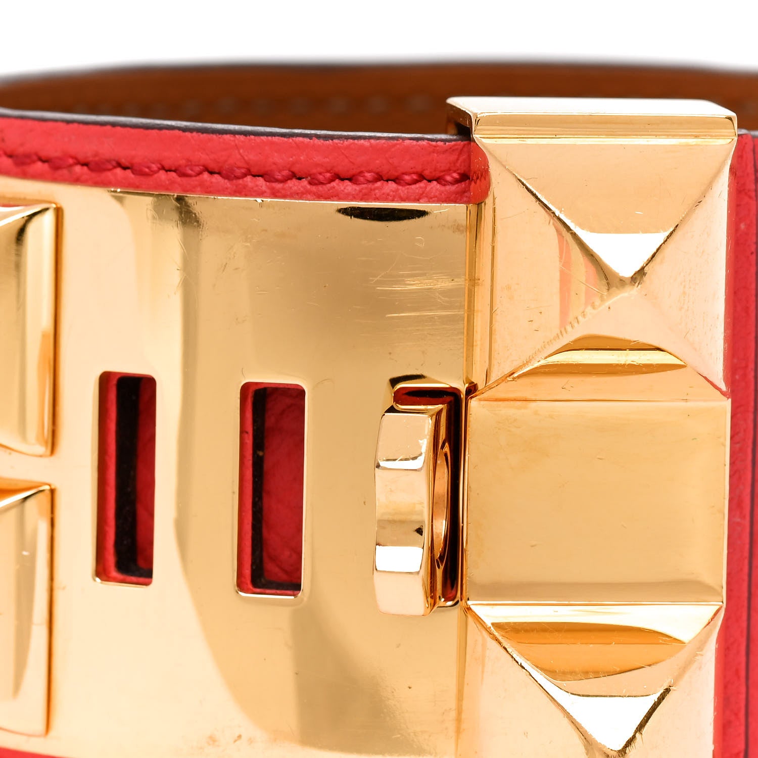 Hermes Epsom Collier de Chien CDC Bracelet S Rose Jaipur 7 of 7
