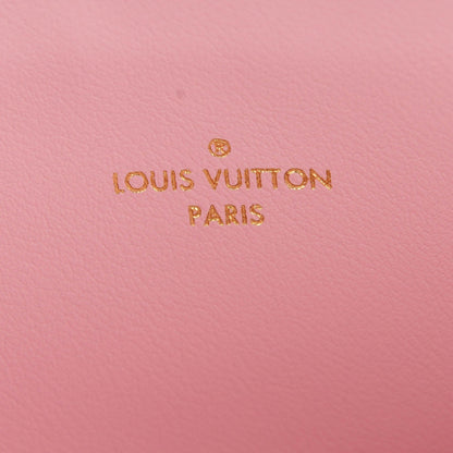 Louis Vuitton Damier Azur Felicie Chain Wallet Zippered Insert Rose Ballerine 6 of 6