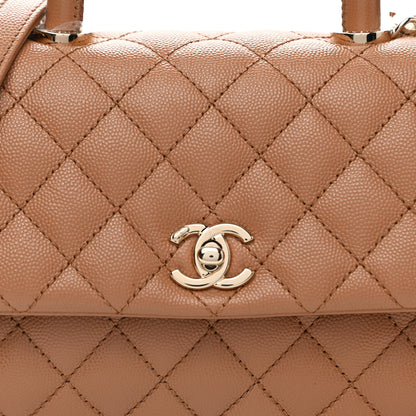 Chanel Caviar Quilted Mini Coco Handle Flap Brown 8 of 12