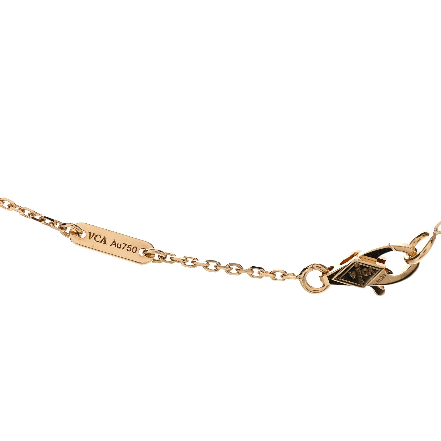 Van Cleef & Arpels 18K Yellow Gold Diamond Mini Frivole Pendant Necklace 4 of 5