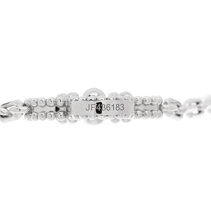 Van Cleef & Arpels 18K White Gold 5 Motifs Guilloche Vintage Alhambra Bracelet 4 of 4
