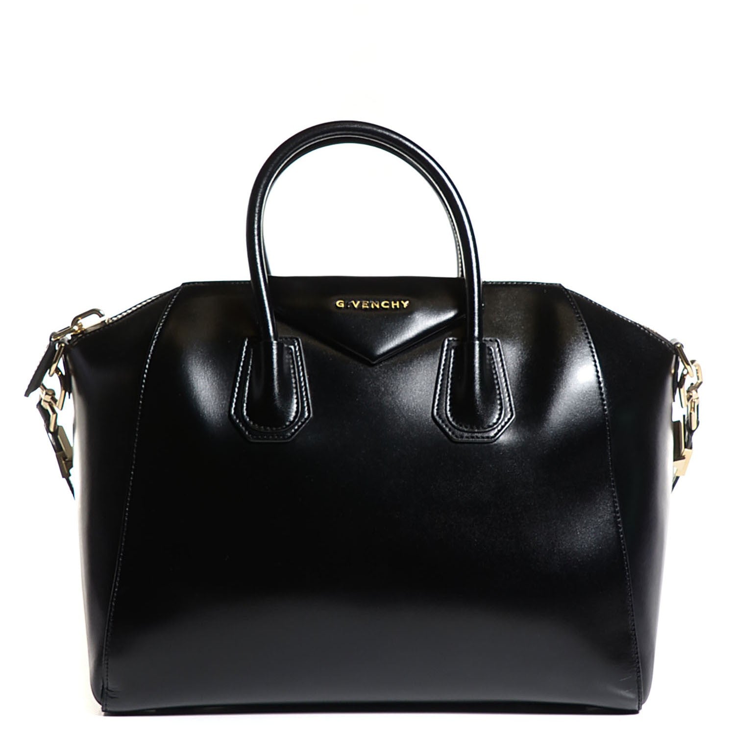 Givenchy Shiny Lord Calfskin Medium Antigona Black 1 of 10