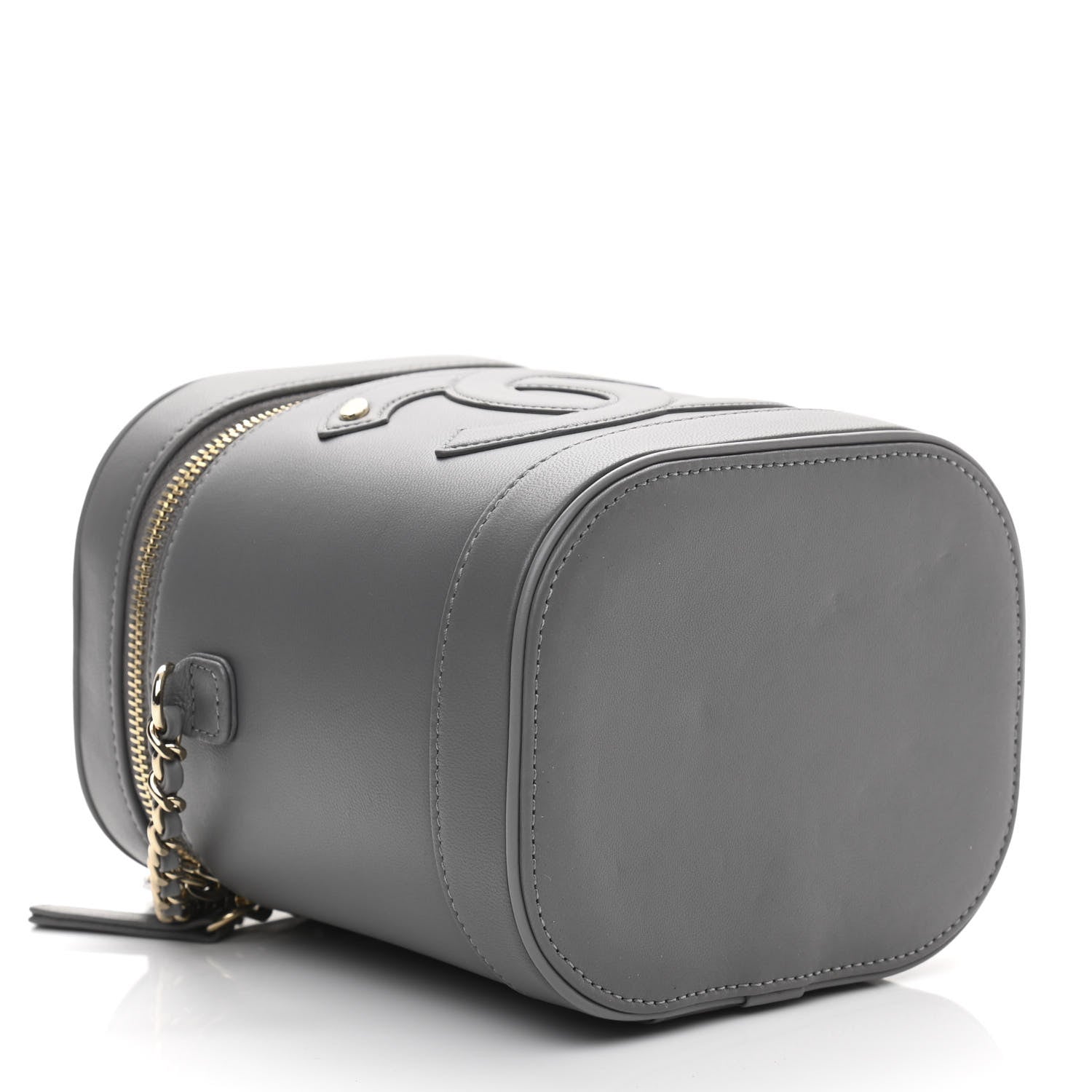 Chanel Lambskin Timeless Vanity Cosmetic Case Grey 4 of 11