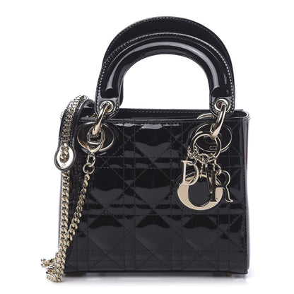 Christian Dior Patent Cannage Mini Lady Dior Black 1 of 9