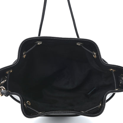 Chanel Caviar Deauville Drawstring Bucket Bag Black 4 of 4
