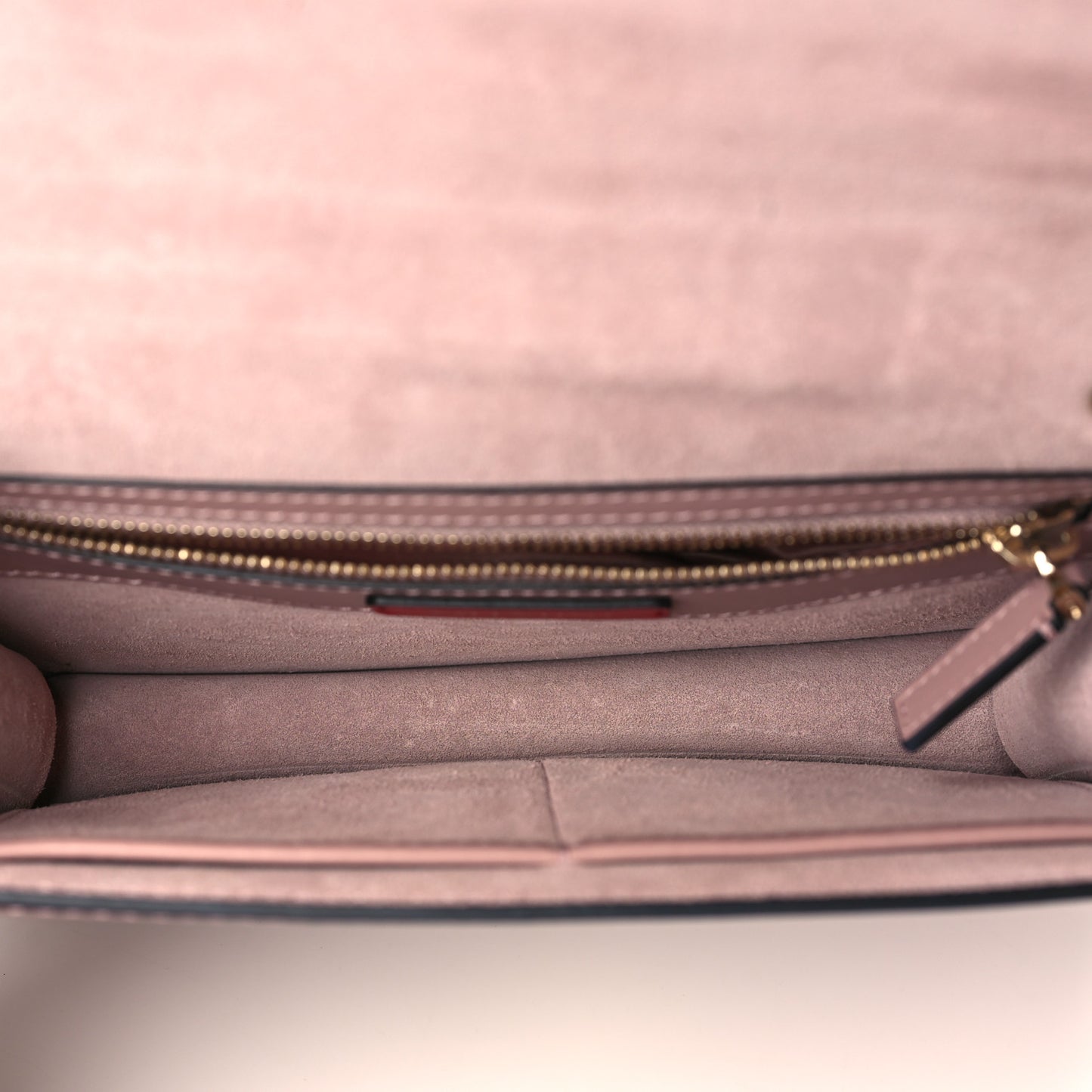 Vitello Groumette Small Rockstud Demilune Shoulder Bag Lipstick
