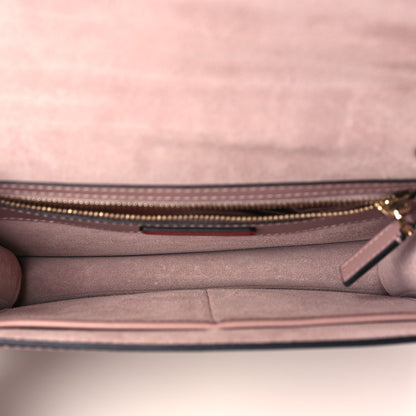 Valentino Garavani Vitello Groumette Small Rockstud Demilune Shoulder Bag Lipstick 5 of 8