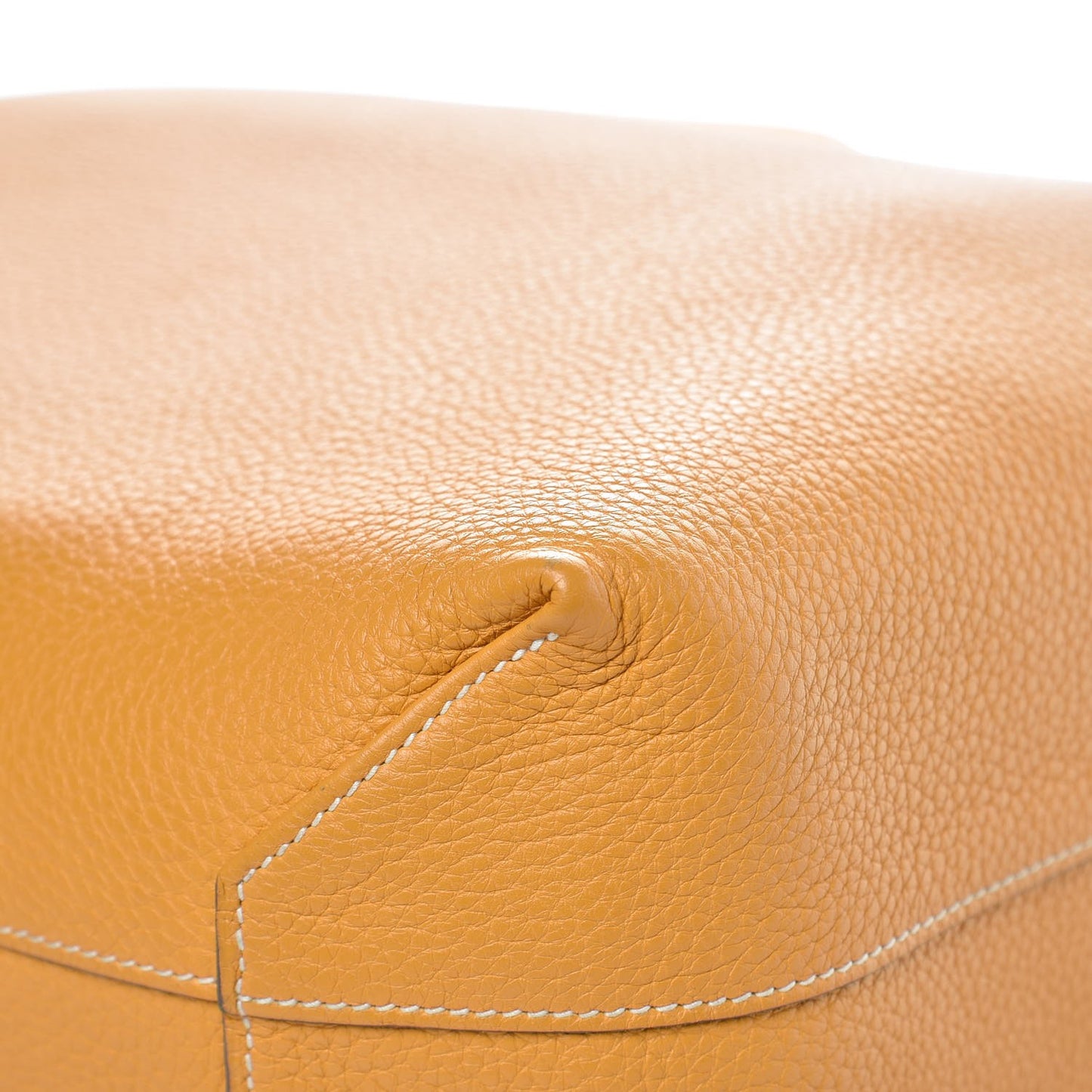 Taurillon Clemence Double Sens 36 Reversible Tote Orange Curry