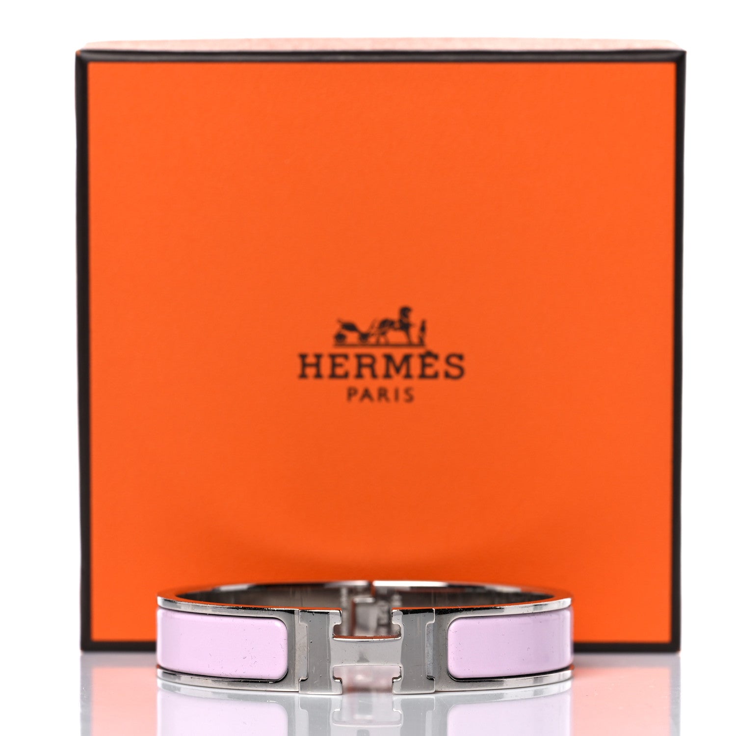 Hermes Enamel Narrow Clic Clac H Bracelet PM Rose Dragee 7 of 7