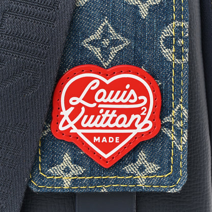 Louis Vuitton X NIGO Denim Monogram Flat Double Phone Pouch 7 of 9