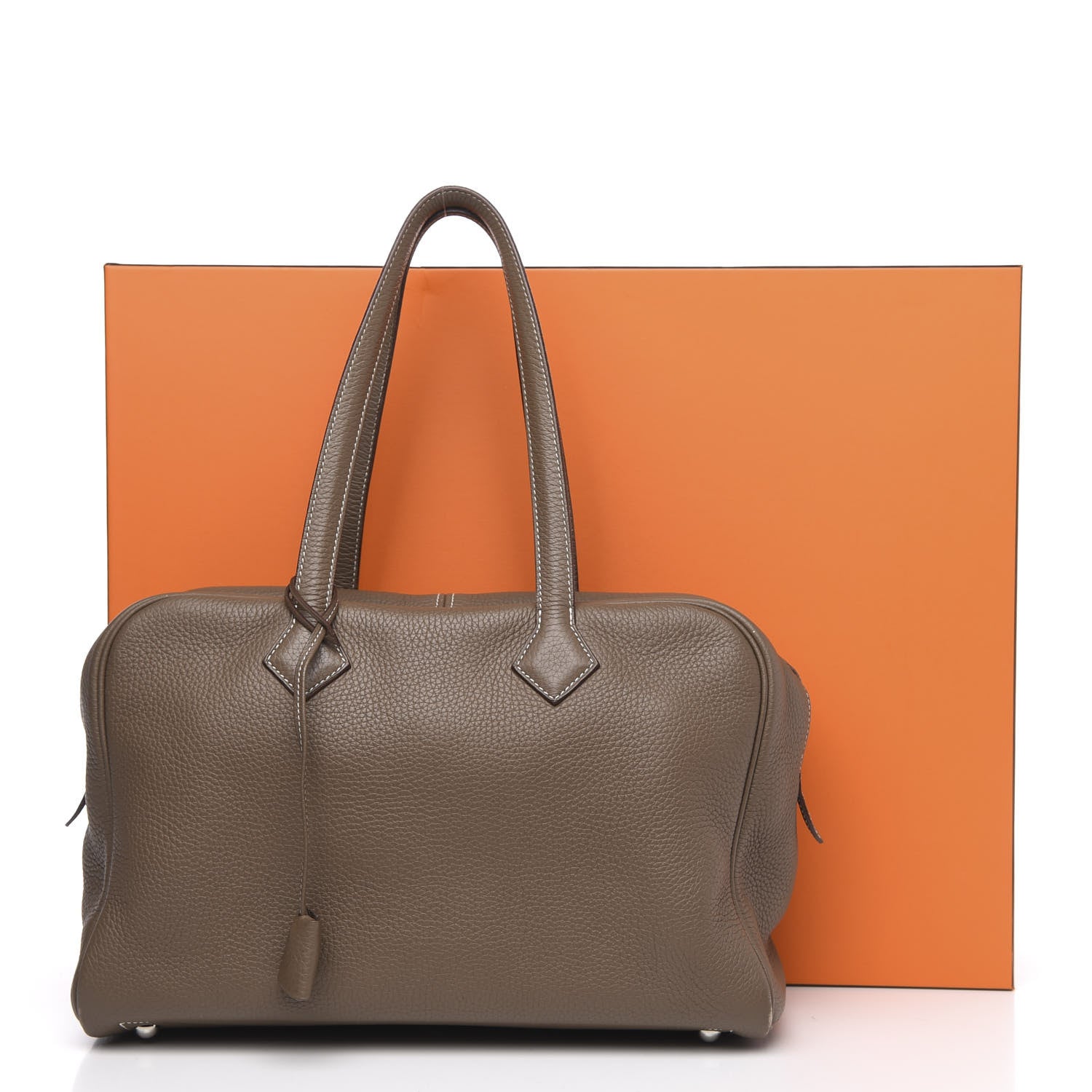 Hermes Taurillon Clemence Victoria II 35 Etoupe 14 of 14