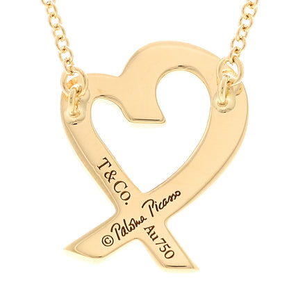 Tiffany 18K Yellow Gold Small Paloma Picasso Loving Heart Pendant Necklace 5 of 6
