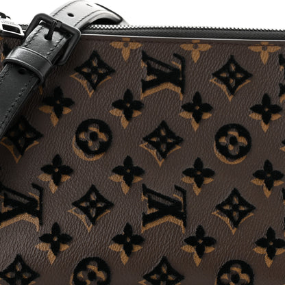Louis Vuitton Monogram Tuffetage Triangle Messenger Black 7 of 9