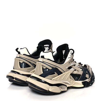 Balenciaga Rubber Mesh Bi-Color Mens Track.2 Open Sneakers 40 Beige Black 4 of 7