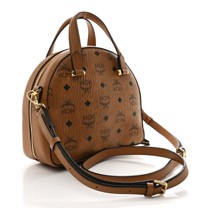 MCM Visetos Essential Small Disco Tote Cognac 3 of 12