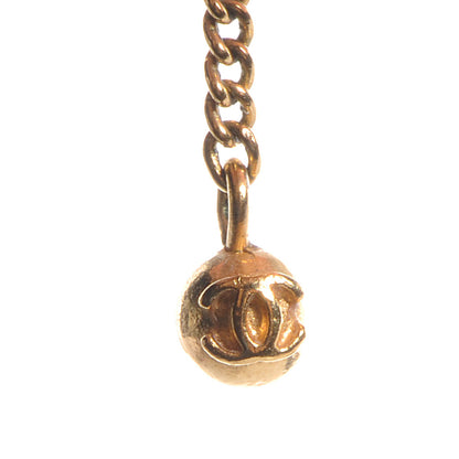 Chanel CC Drop Earrings Matte Gold 3 of 5