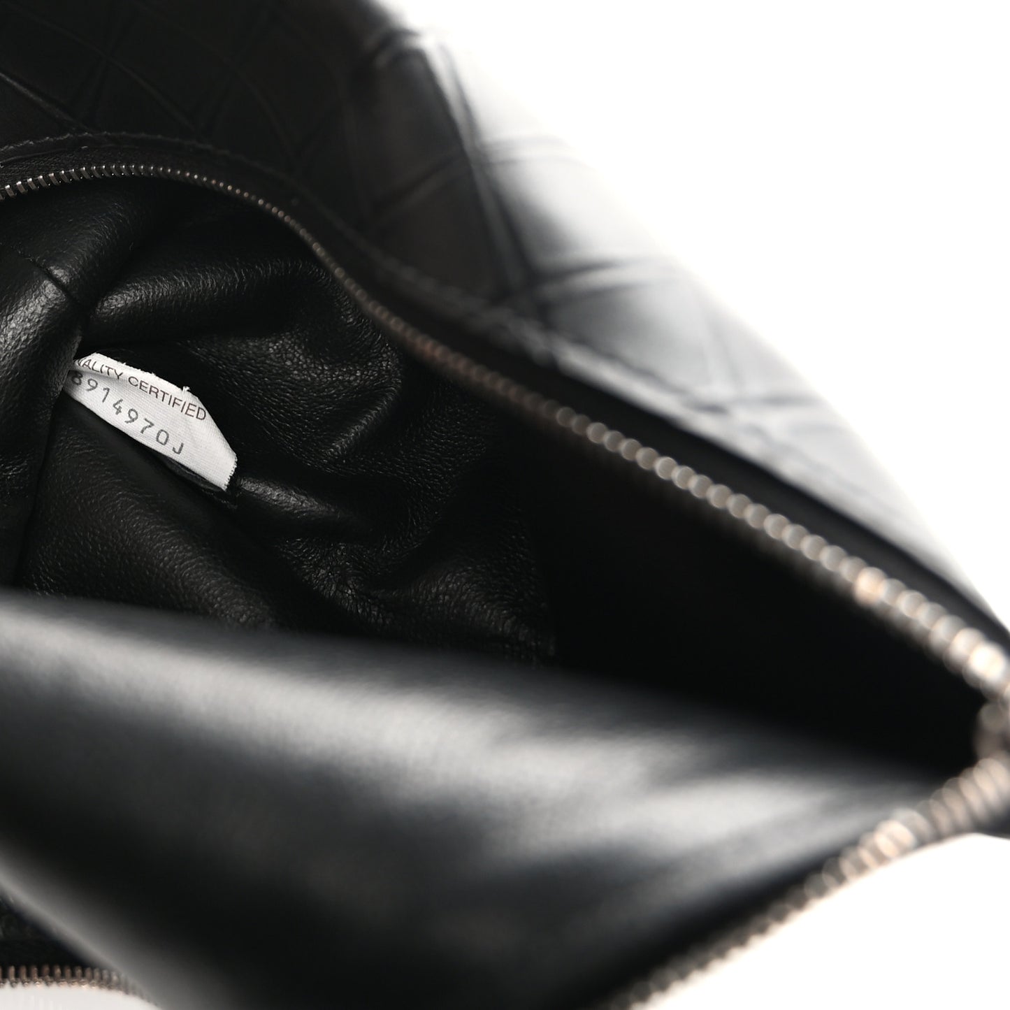 Calfskin Intarsio Document Case Black