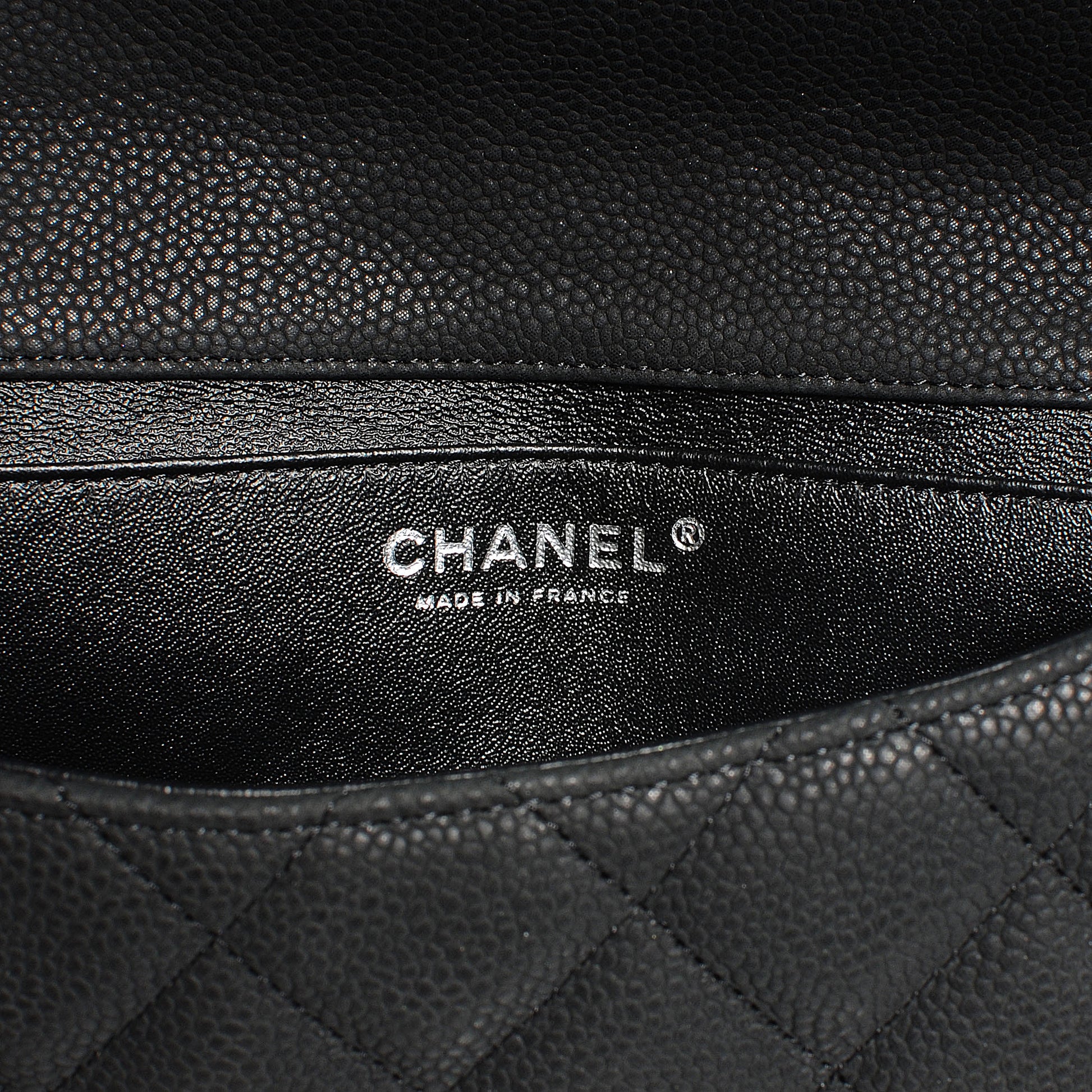 Chanel Iridescent Caviar Flap Clutch Bag Black 7 of 7