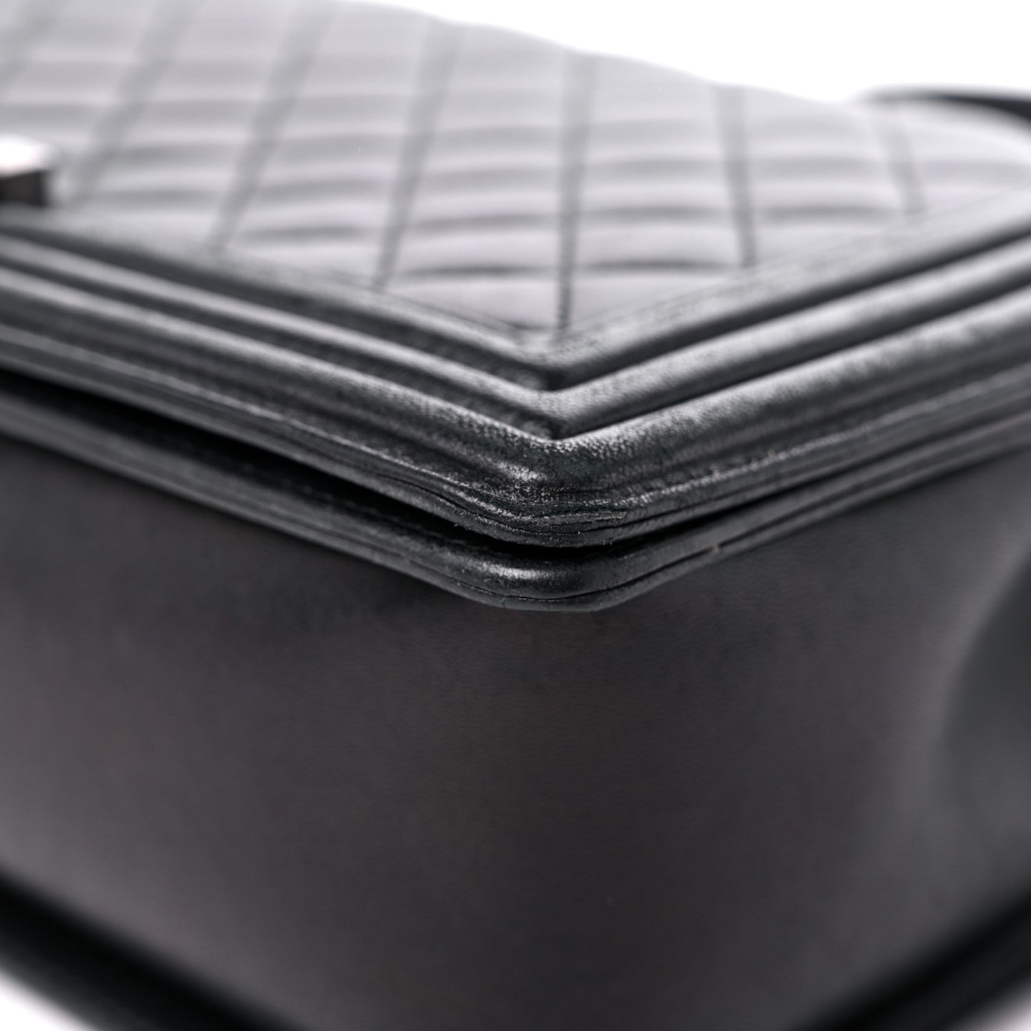 Calfskin Quilted New Medium Boy Flap Black