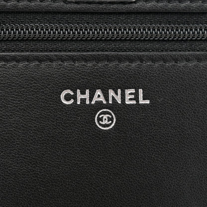 Chanel Lambskin Quilted Trendy CC Wallet On Chain WOC So Black 6 of 11
