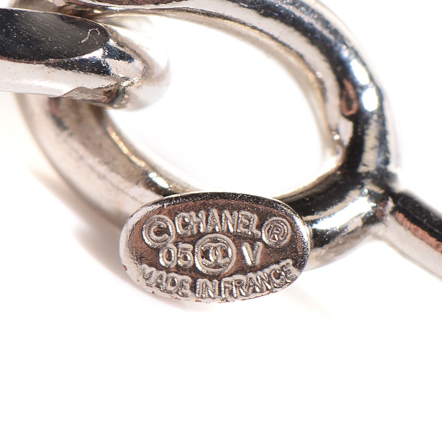 Chanel CC Chain Letters Belt Silver 5 of 6