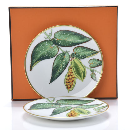 Hermes Porcelain Passifolia Tamaya Dessert Plate Set of 2 6 of 6