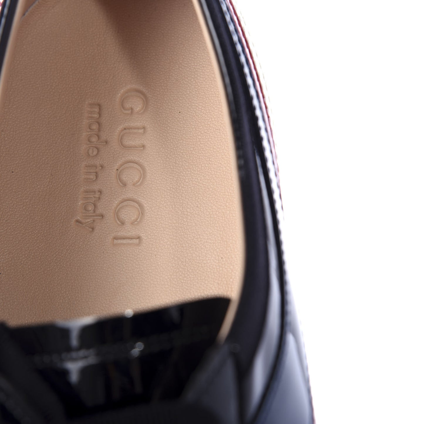 Patent Calfskin Web Falacer Sneakers 9 Black