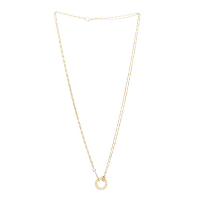 Cartier 18K Yellow Gold 2 Diamond LOVE Necklace 3 of 5