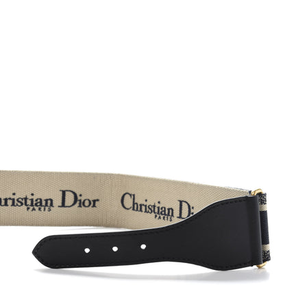 Christian Dior Canvas Embroidered Large Book Belt 80 32 Bleu 3 of 6