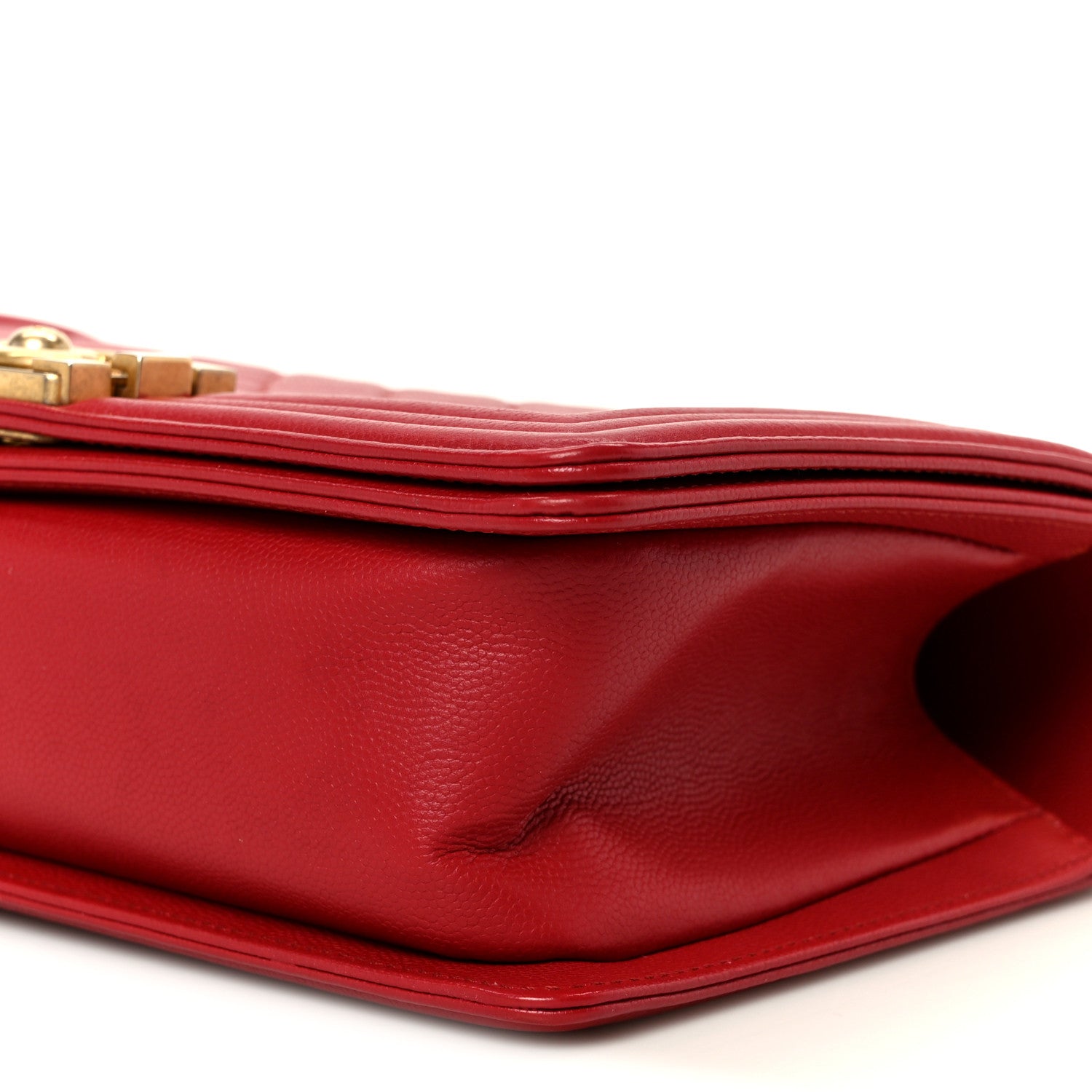 Chanel Caviar Quilted Medium Boy Flap Red 10 of 10