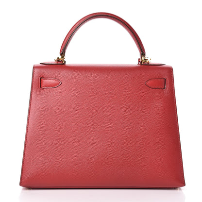 Hermes Courchevel Kelly Sellier 28 Rouge Vif 4 of 17