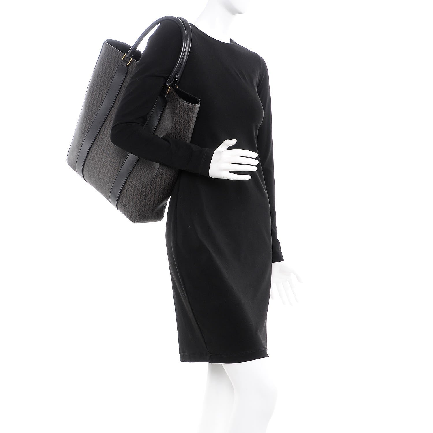Saint Laurent Toile Classic Monogram Tote Bag Black 3 of 19