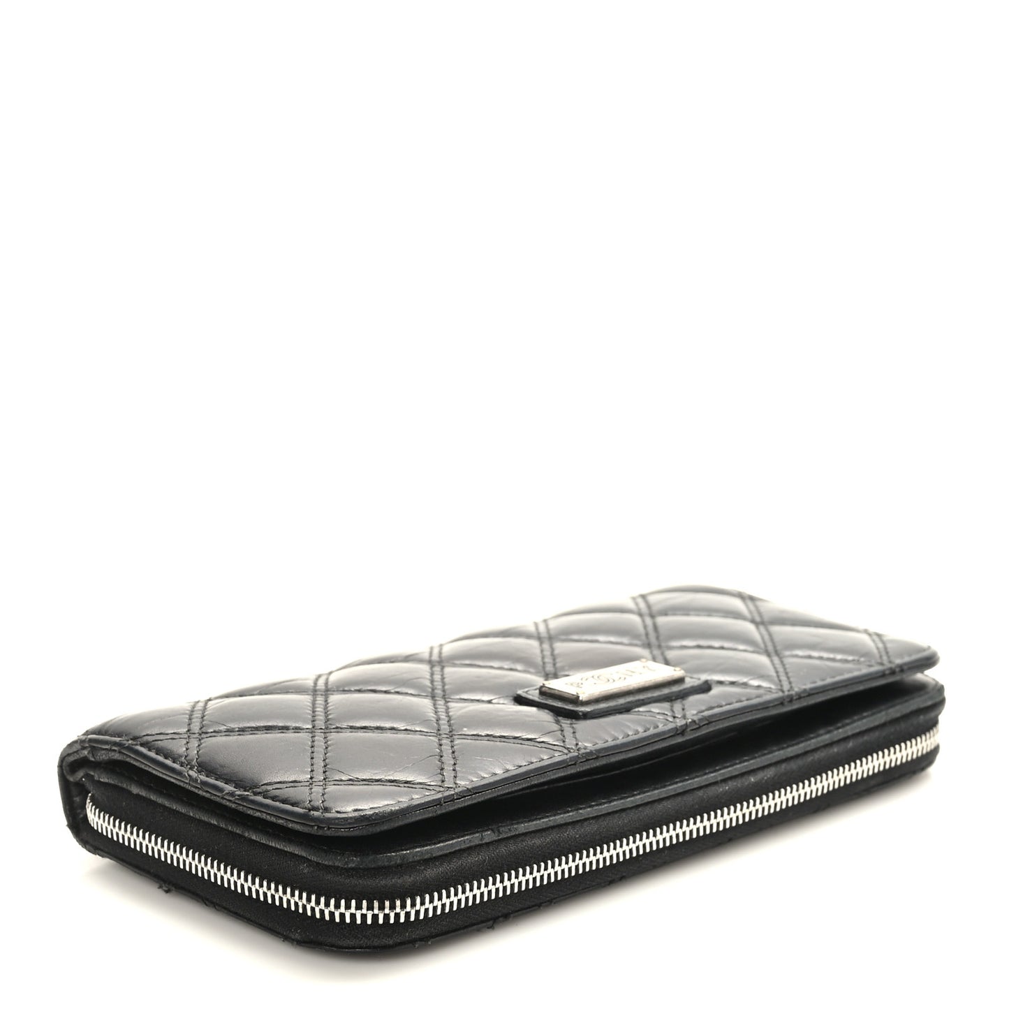 Aged Calfskin Quilted Paris New York PNY Wallet Black
