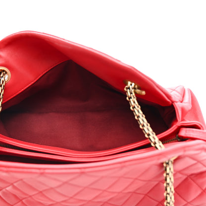 Chanel Calfskin Quilted Medium Just Mademoiselle Bowling Bag Red 5 of 12