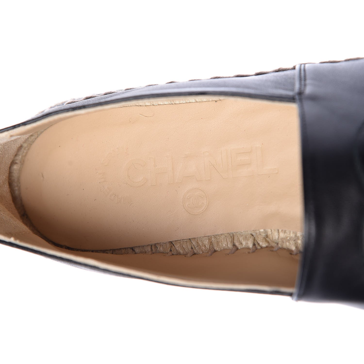Chanel Lambskin CC Espadrilles 37 Black 5 of 9