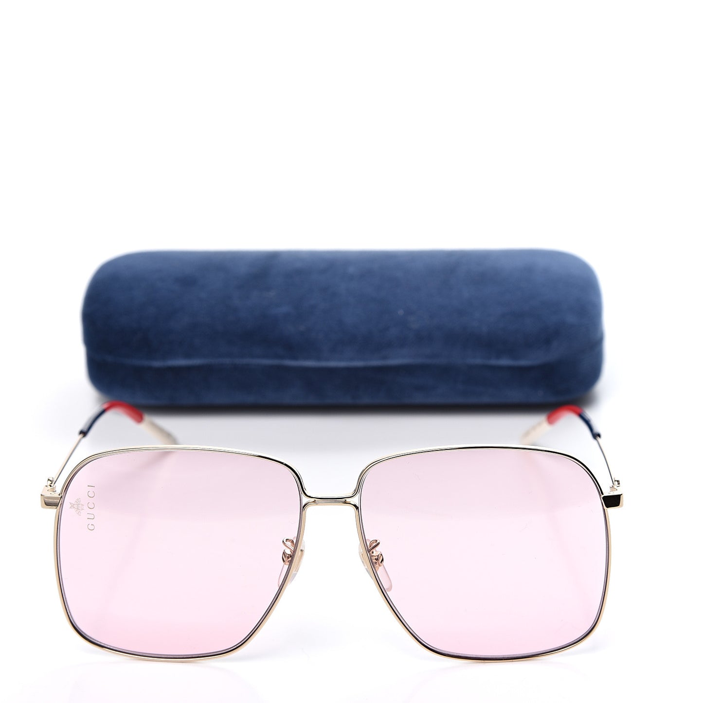 Rectangular Frame Interlocking G Sunglasses GG0394S Pink