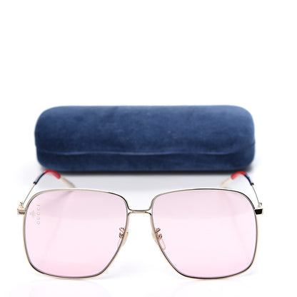 Gucci Rectangular Frame Interlocking G Sunglasses GG0394S Pink 8 of 8