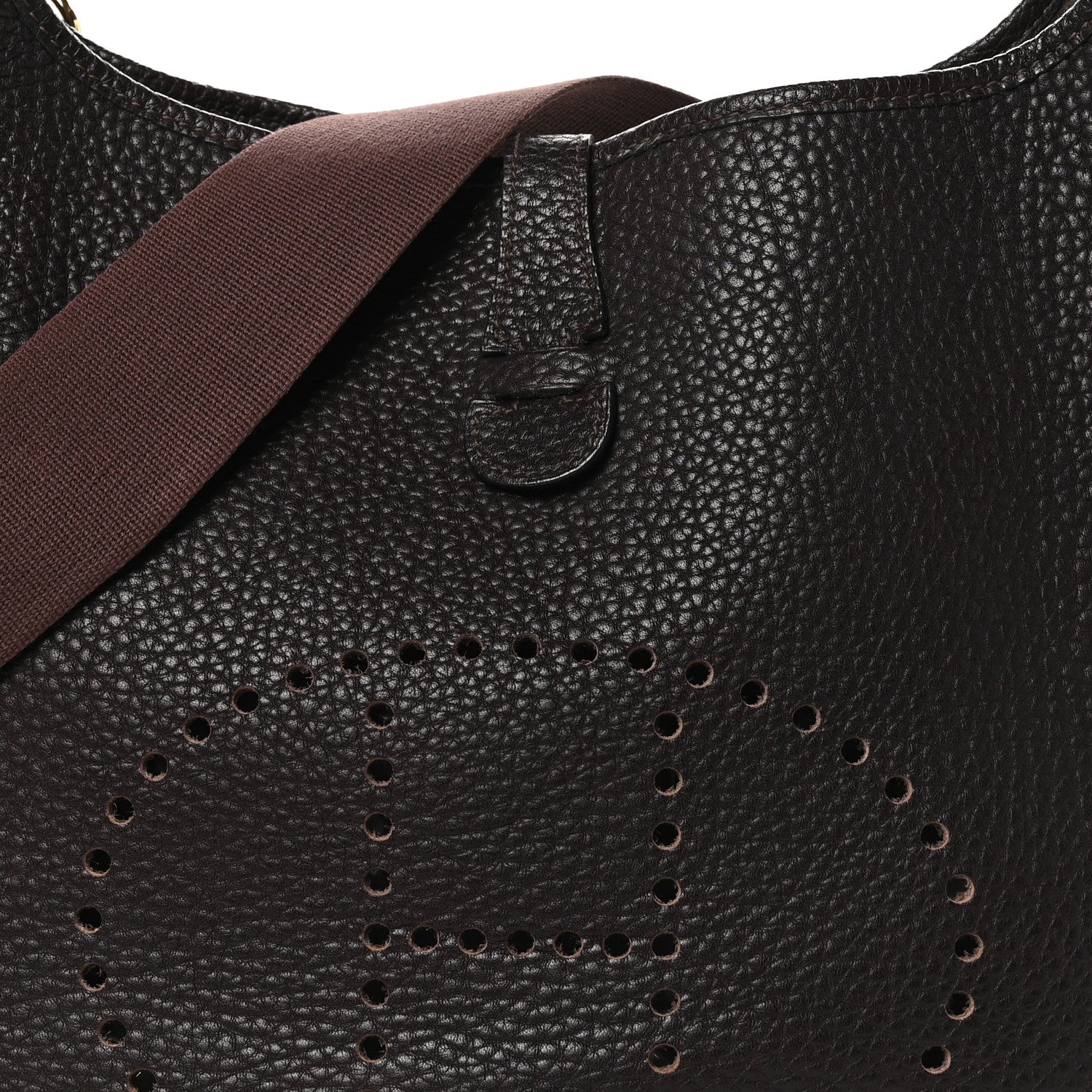 Hermes Taurillon Clemence Evelyne GM Chocolate 8 of 10