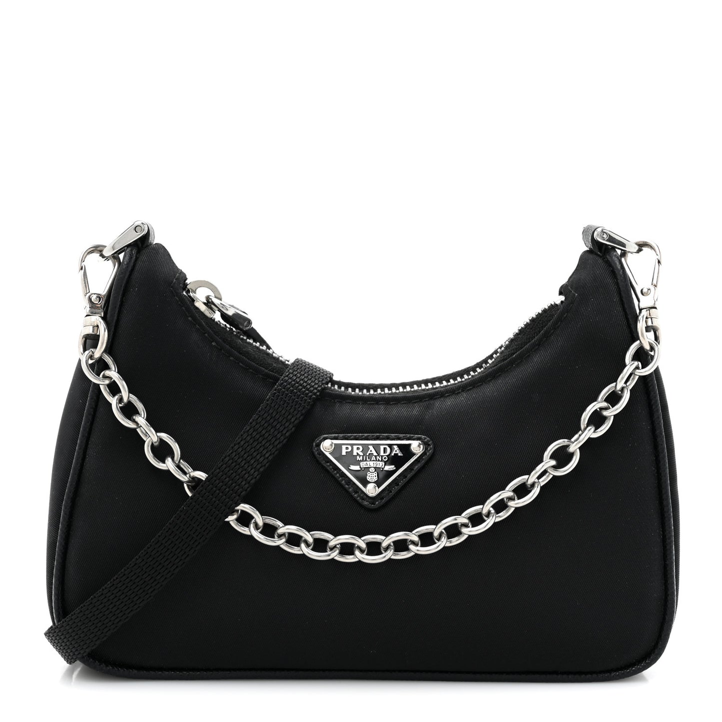 Tessuto Nylon Mini Re-Edition 2000 Shoulder Bag Black