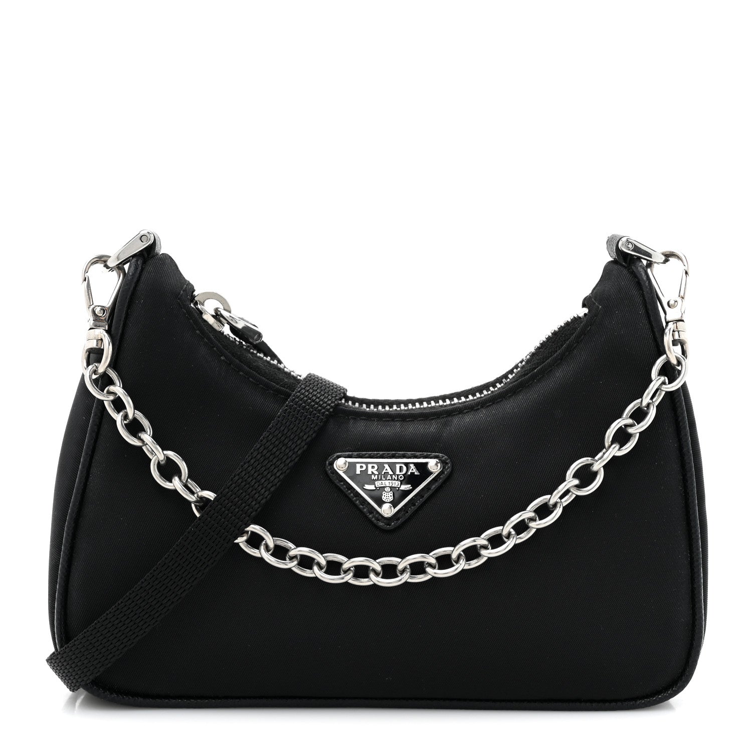 Prada Tessuto Nylon Mini Re-Edition 2000 Shoulder Bag Black 1 of 11