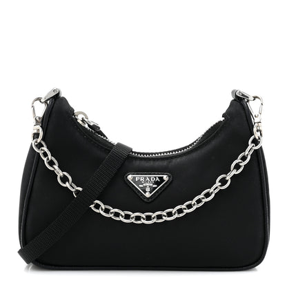 Prada Tessuto Nylon Mini Re-Edition 2000 Shoulder Bag Black 1 of 11