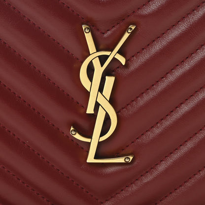 Saint Laurent Calfskin Matelasse Monogram Lou Camera Bag Opyum Red 8 of 10