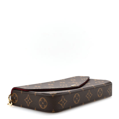 Louis Vuitton Monogram Pochette Felicie Chain Wallet Fuchsia 5 of 11