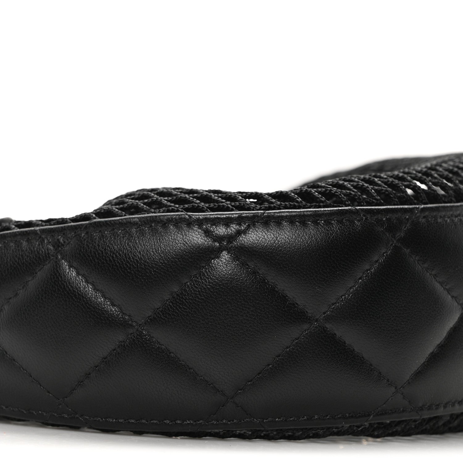 Chanel Mesh Shiny Lambskin Chain Hobo Black 10 of 11