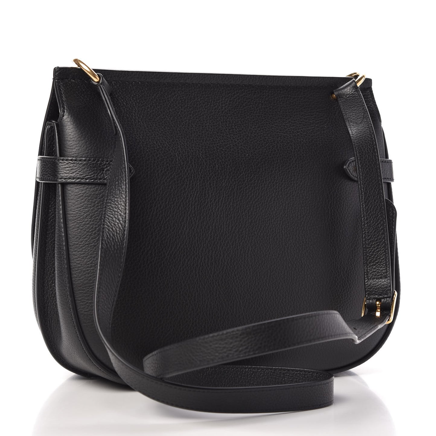 Small Classic Grain Calfskin Amberley Satchel Black