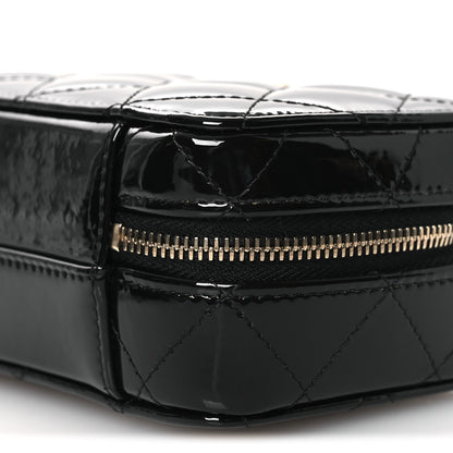 Chanel Patent Quilted Top Handle Mini Vanity Case Black 18 of 19