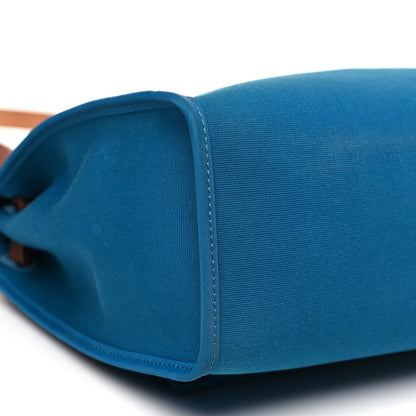 Hermes Toile Officier Vache Hunter Herbag Zip PM 31 Bleu Izmir Fauve 9 of 10