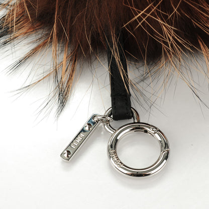 Fendi Fox Mink Rabbit Fur Vitello Flamingo Kooky Monster Bag Bug Charm Zucca Multicolor Black 3 of 4
